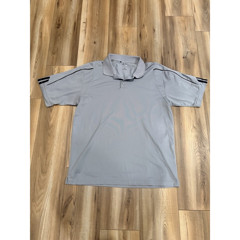 Adidas Golf Polo Shirt Men's‎ Large Gray Climalite